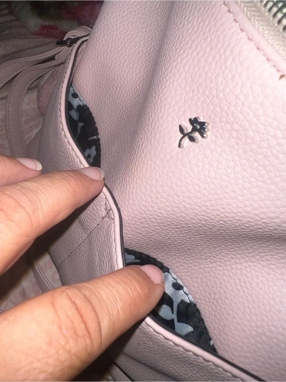 HTF Jenna Kator vegan leather crossbody bag in blush pink